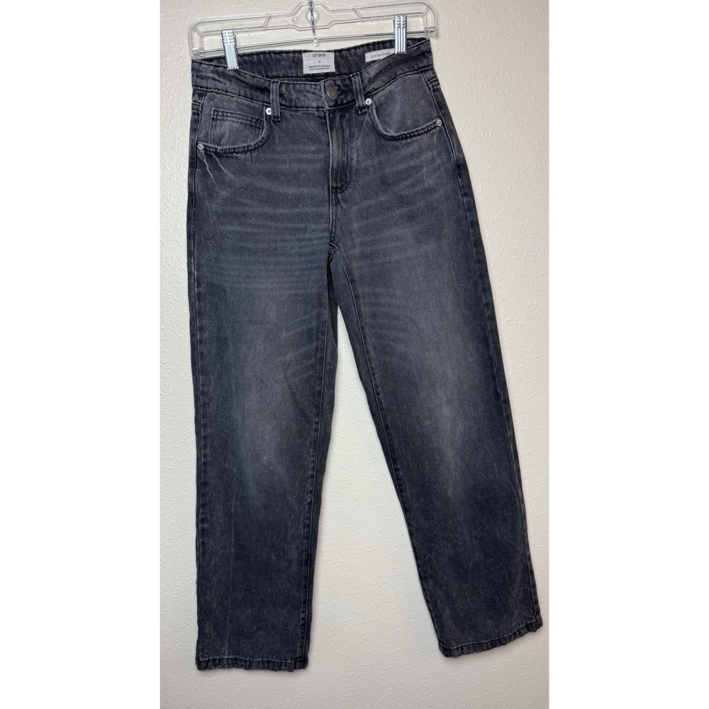 Cotton On Low Rise Straight Leg Jeans Womens Size 24 Black Denim